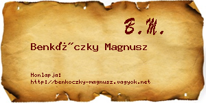 Benkóczky Magnusz névjegykártya